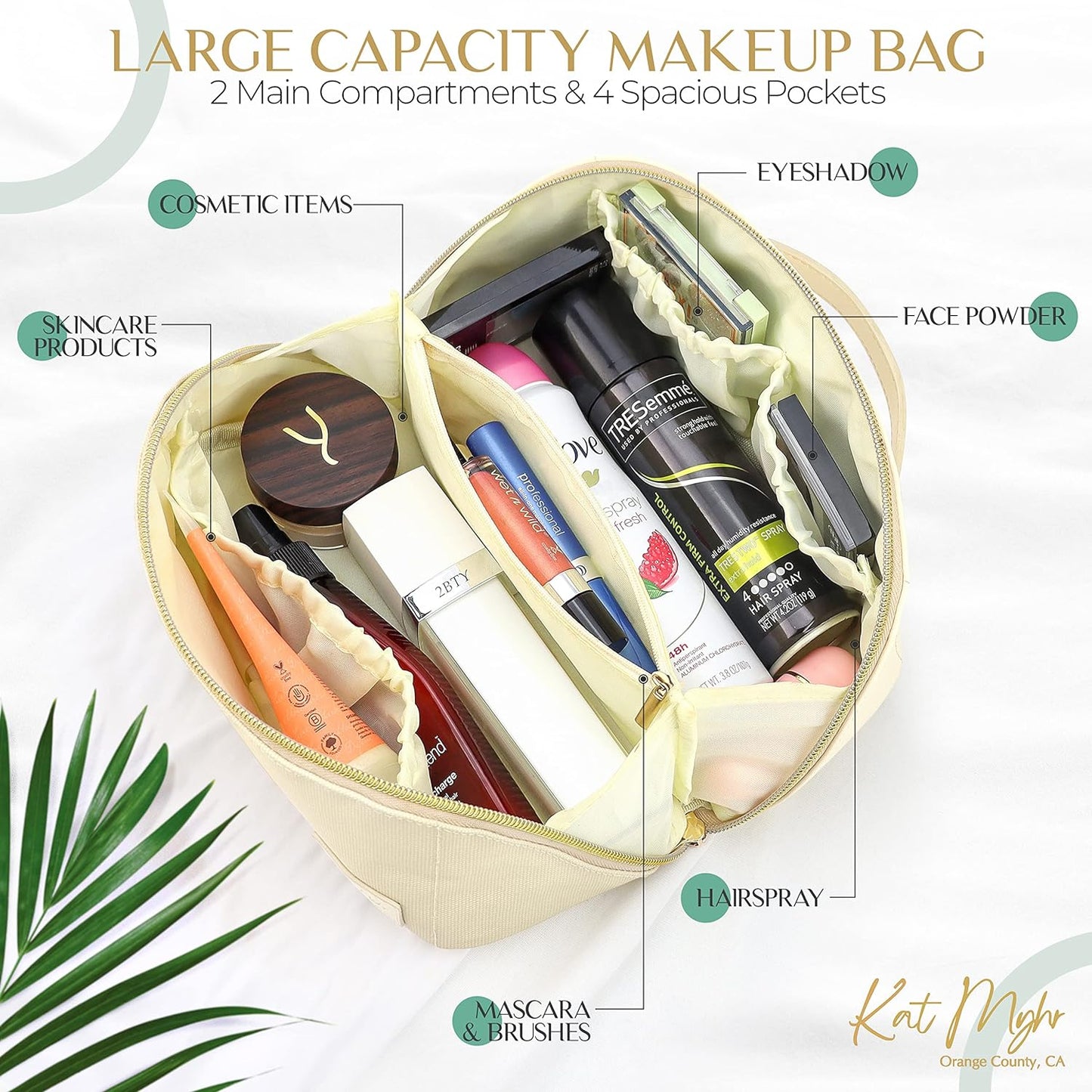 Makeup Bag Cosmetic Bag Set, Large Capacity Travel Cosmetic Bag