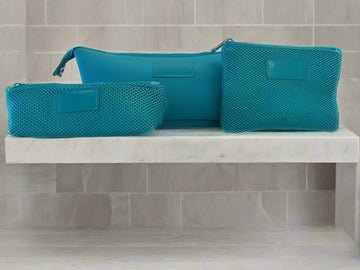 Kat Myhr Neoprene Toiletry Bag - Turquoise