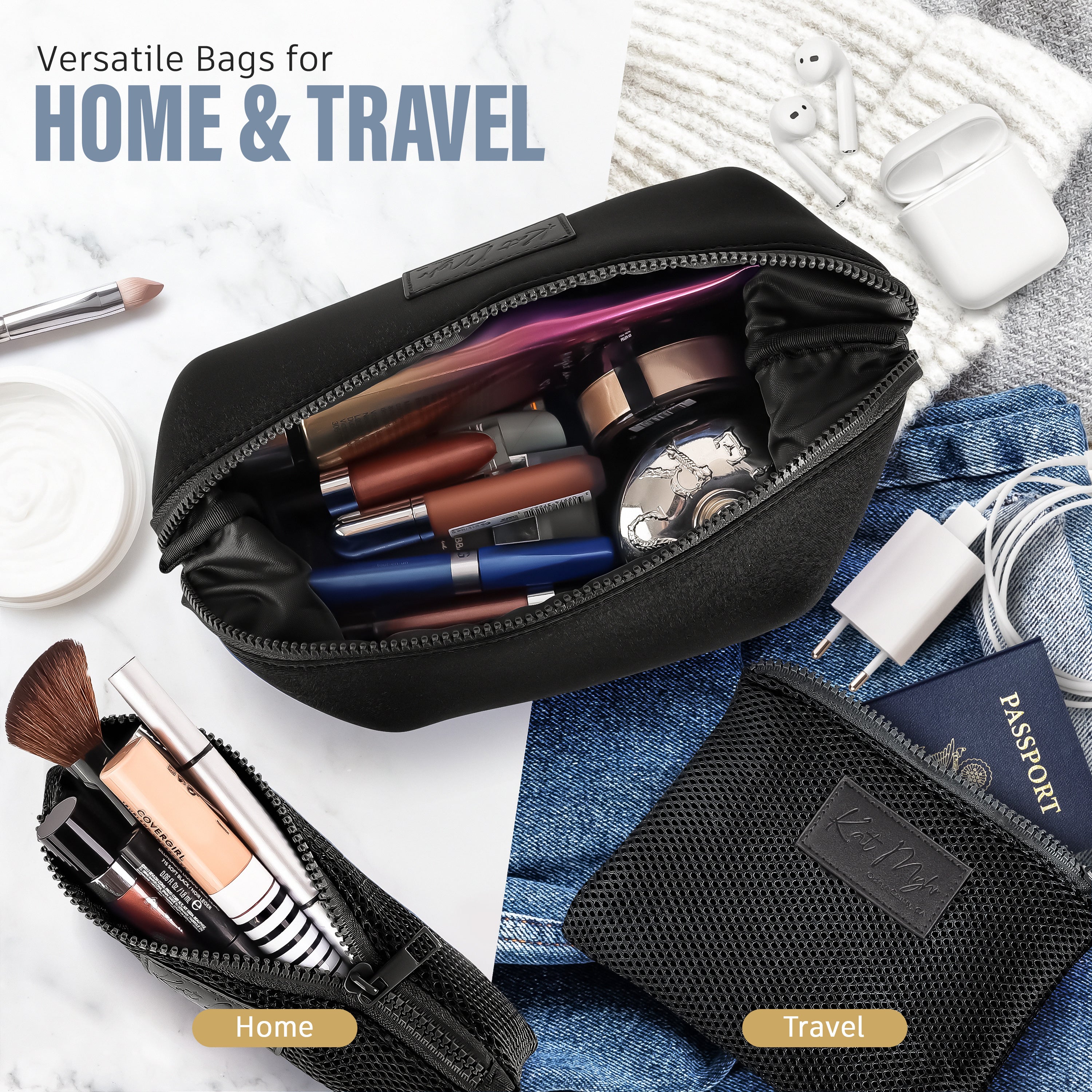 Kat Myhr Neoprene Toiletry Bag Set