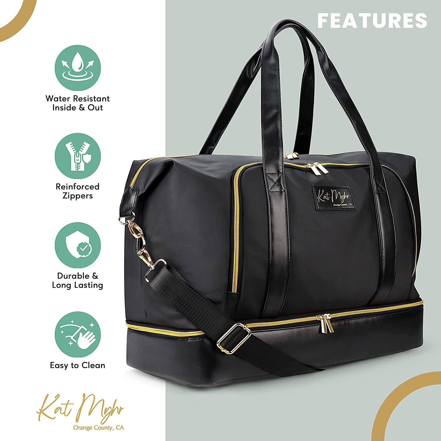 KAT MYHR Large Capacity Travel Cosmetic Bag - Off White – Kat Myhr